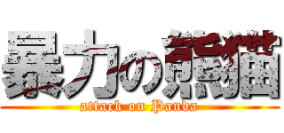 暴力の熊猫 (attack on Panda)