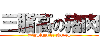 三脂高の猪肉 (sanzhigao de zhurou)