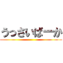 うっさいばーか ()