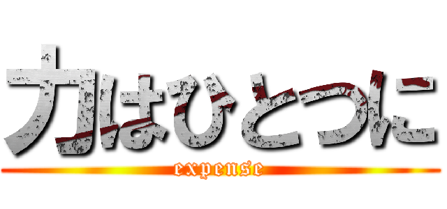 力はひとつに (expense)
