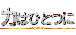 力はひとつに (expense)