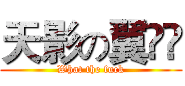 天影の翼ഈ (What the fuck)