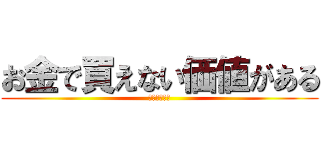 お金で買えない価値がある (プライスレス)