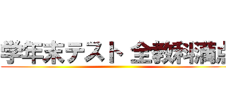 学年末テスト 全教科満点 ()