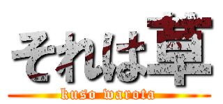 それは草 (kuso warota)