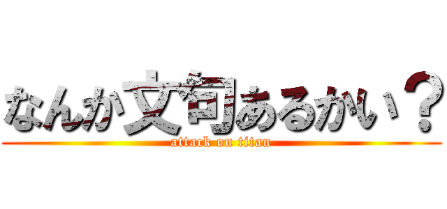 なんか文句あるかい？ (attack on titan)