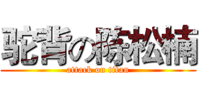 驼背の陈松楠 (attack on titan)