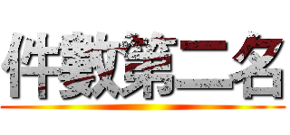 件數第二名 ( )