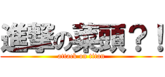 進撃の菜頭？！ (attack on titan)