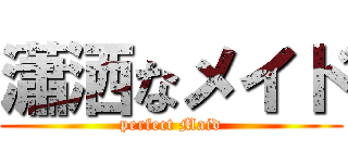 瀟洒なメイド (perfect Maid)