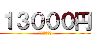 １３０００円 (２日間限定料金)