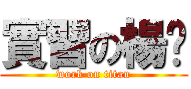 實習の楊婷 (work on titan)