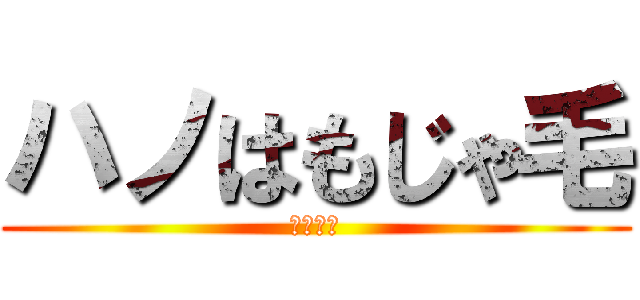 ハノはもじゃ毛 (単純な俺)