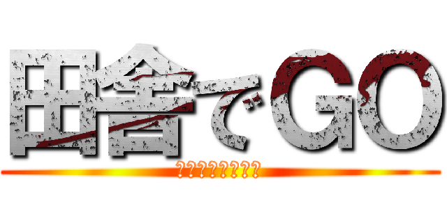 田舎でＧＯ (真夜中の水路調査)