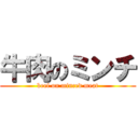 牛肉のミンチ (beef on minced meat)