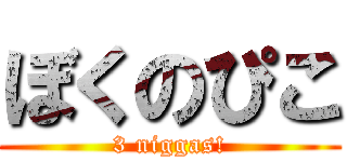 ぼくのぴこ (3 niggas!)