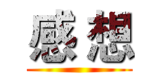 感 想 ()