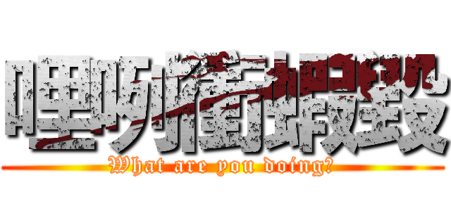 哩咧衝蝦毀 (What are you doing?)
