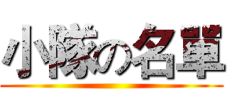 小隊の名單 ()