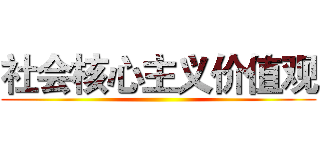 社会核心主义价值观 ()