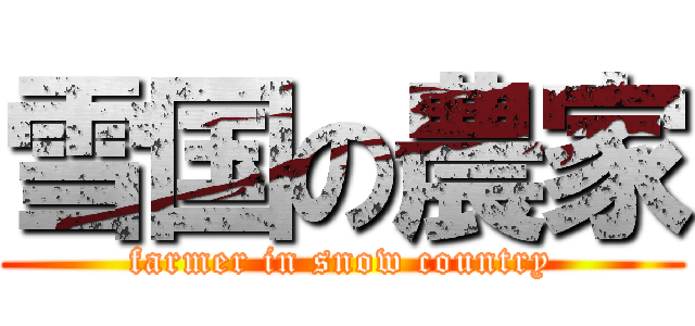 雪国の農家 (farmer in snow country)