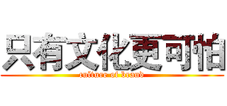 只有文化更可怕 (culture of brand)