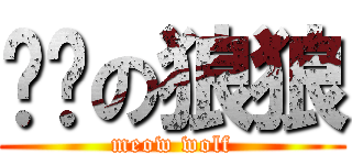 貓貓の狼狼 (meow wolf)