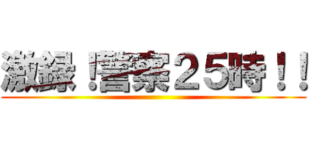 激録！警察２５時！！ ()