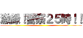 激録！警察２５時！！ ()