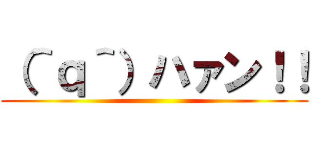 （＾ｑ＾）ハァン！！ (     )