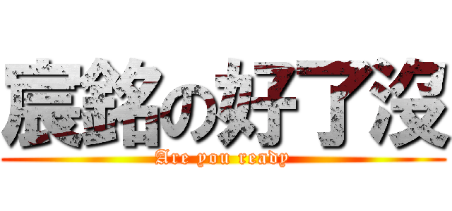 宸銘の好了沒 (Are you ready)