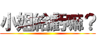 小姐給虧嘛？ ()