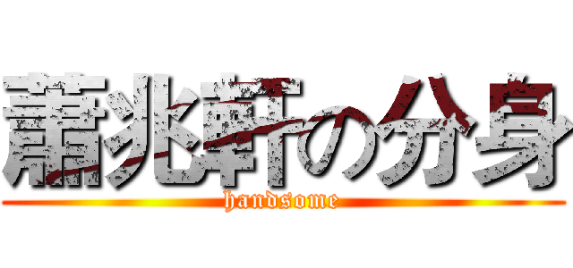 蕭兆軒の分身 (handsome)