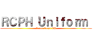 ＲＣＰＨ Ｕｎｉｆｏｒｍ  (Recon Corps PH)