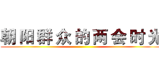 朝 阳 群 众 的 两 会 时 光 ()