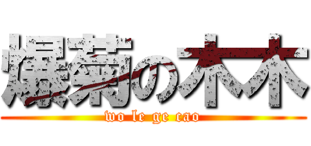 爆菊の木木 (wo le ge cao)