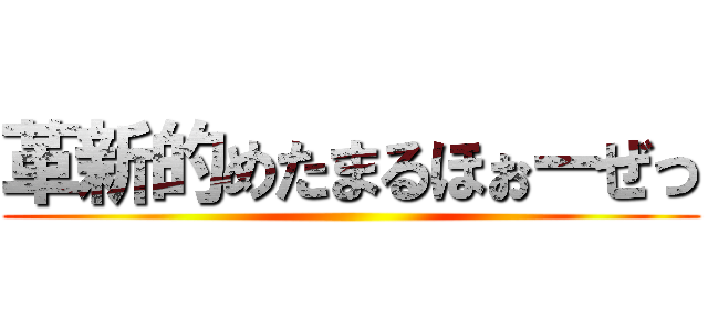 革新的めたまるほぉーぜっ ()