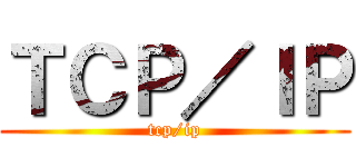 ＴＣＰ／ＩＰ (tcp/ip)