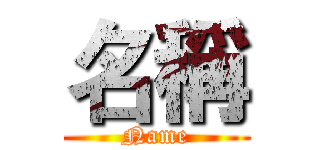 名稱 (Name)