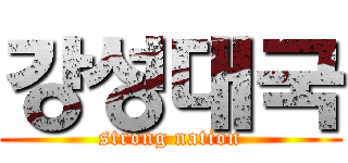 강성대국 (strong nation)