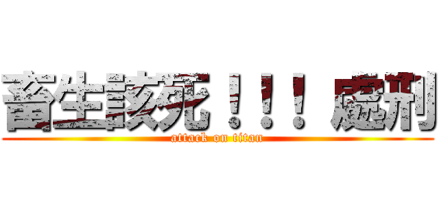 畜生該死！！！ 處刑 (attack on titan)