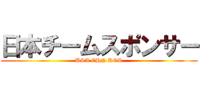 日本チームスポンサー (USA CHN KOR)