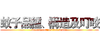 蚊子品種、構造及叮咬 (breeds, composition & bite)