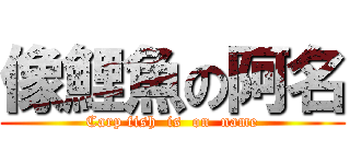 像鯉魚の阿名 (Carp fish  is  on  name)