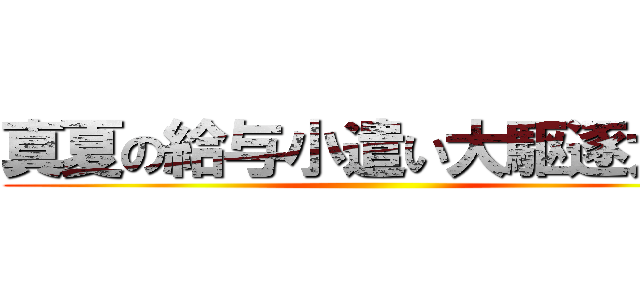 真夏の給与小遣い大駆逐大会 ()
