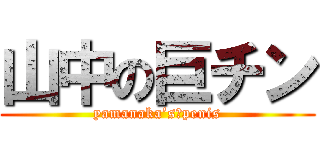 山中の巨チン (yamanaka’s　penis)