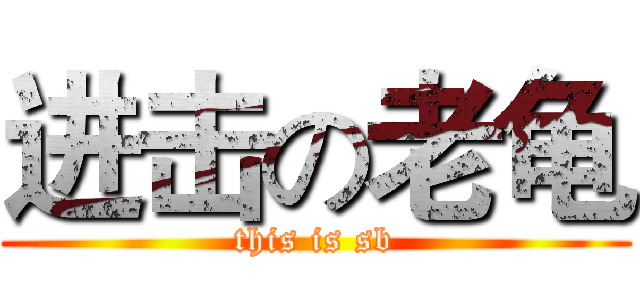 进击の老龟 (this is sb)