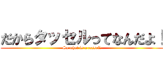 だからタッセルってなんだよ！ (So what is a tassel！)