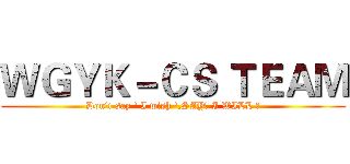 ＷＧＹＫ－ＣＳ ＴＥＡＭ (Don't say ' I wish ',SAY「 I WILL 」)