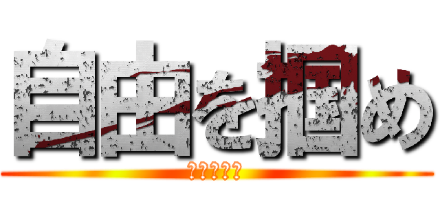 自由を掴め (怠惰を貪れ)